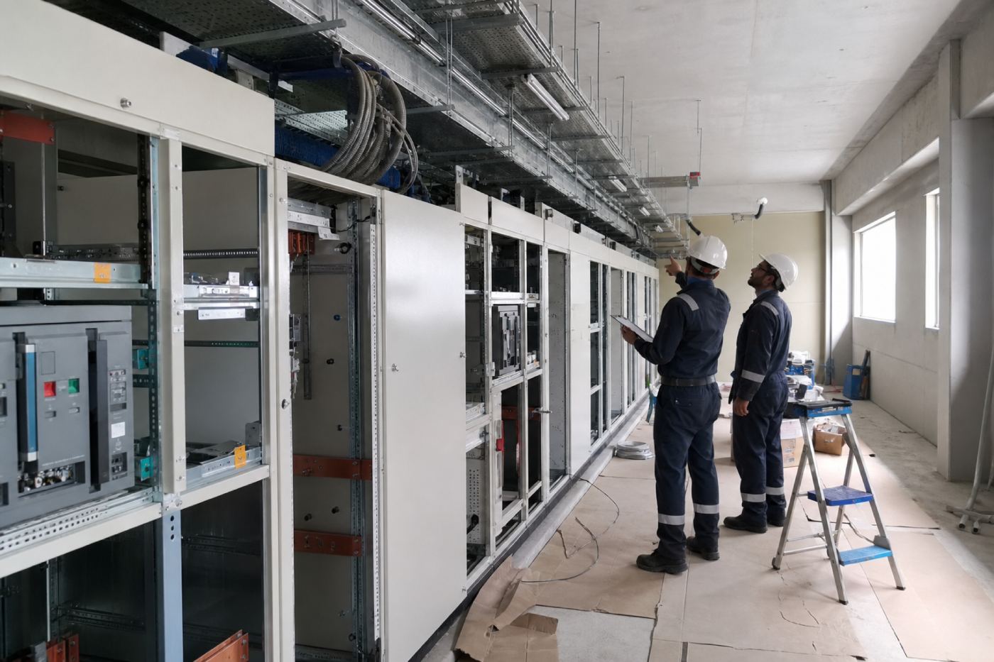 Electrical installation supervision at a switchgear room